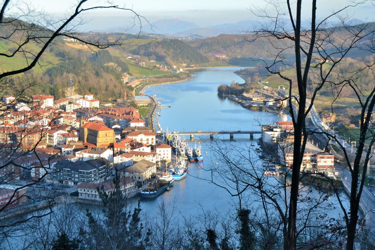 Vista de Orio y su ría, Gipuzkoa